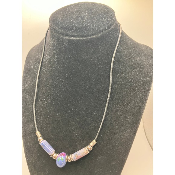 Lavender Bead Cord 17.75 Inch Necklace! - Picture 8 of 12